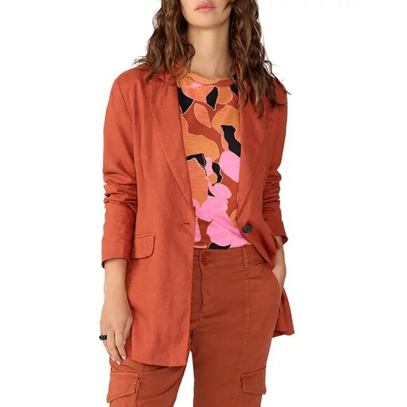 NWT Sanctuary Womens Size Small Kora Longline Linen Blend Blazer Jacket NEW - Picture 7 of 9